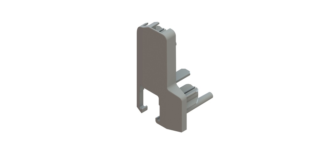 10-6083-3 Plastic end cap pair, grey