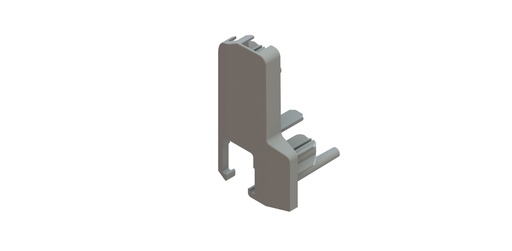 [10-6083-3] 10-6083-3 Plastic end cap pair, grey